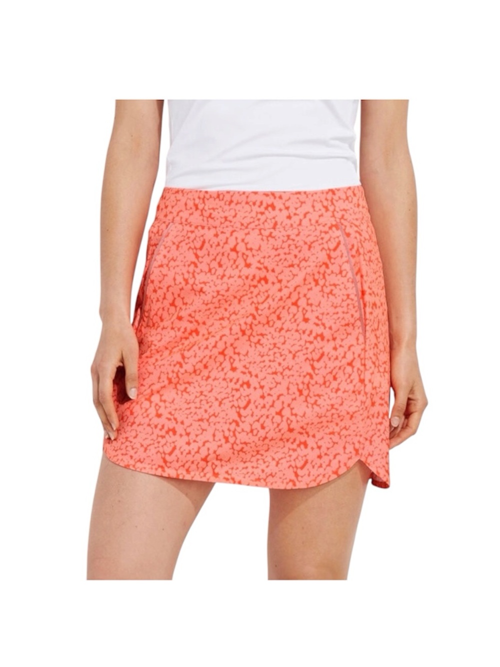 NWT Vineyard Vines Printed Skort Fiery Coral Print Bright Orange Pink Skort 6
